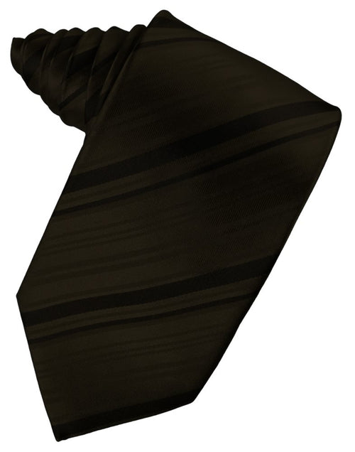 Truffle Striped Satin Suit Tie