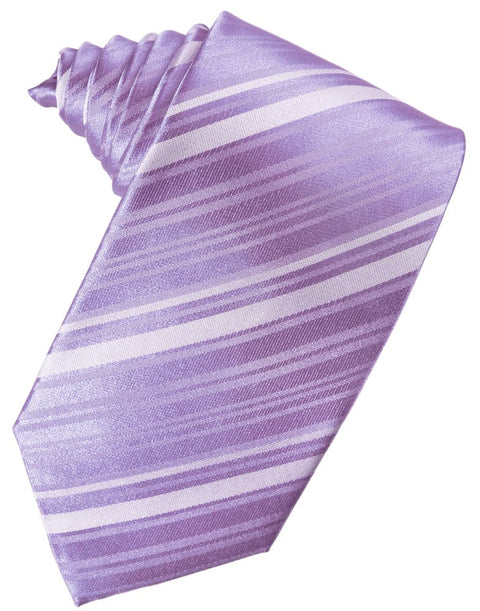 Wisteria Striped Satin Suit Tie