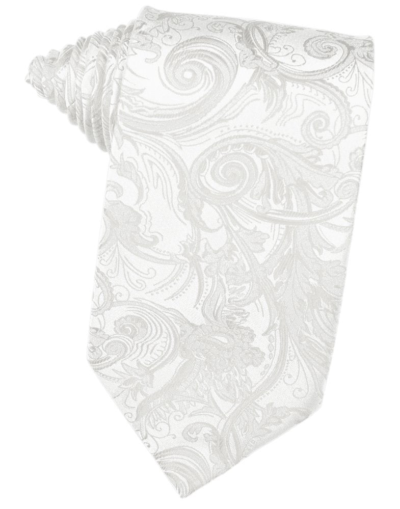 White Tapestry Suit Tie