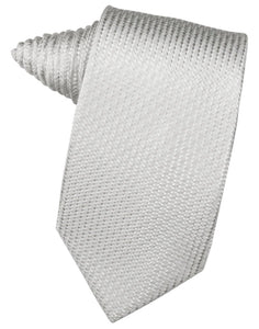 Silver Venetian Suit Tie