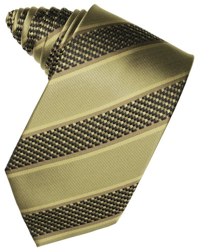 Champagne Venetian Stripe Suit Tie