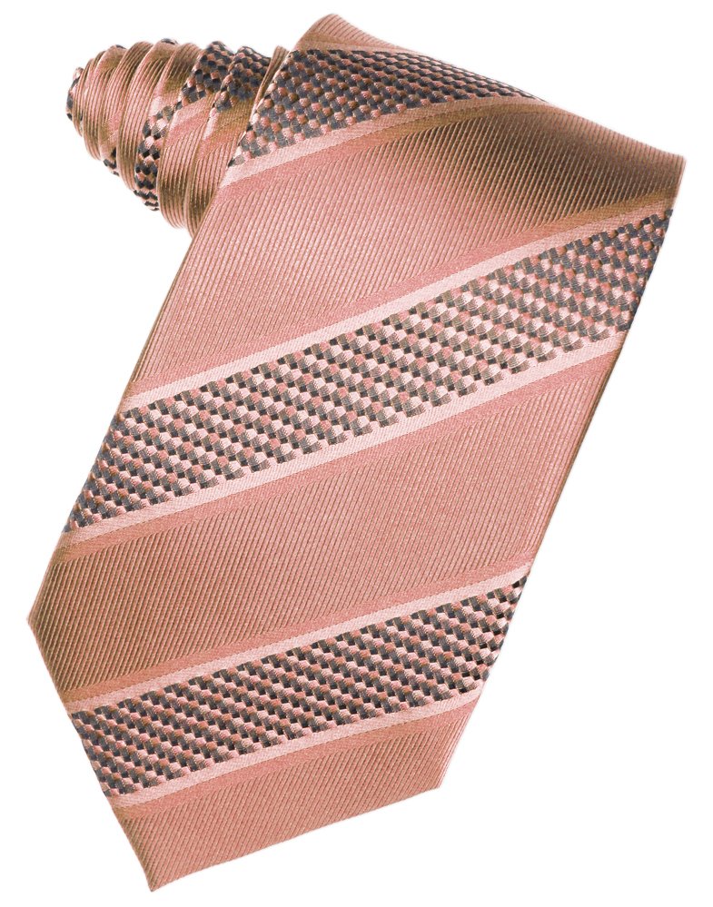 Coral Venetian Stripe Suit Tie