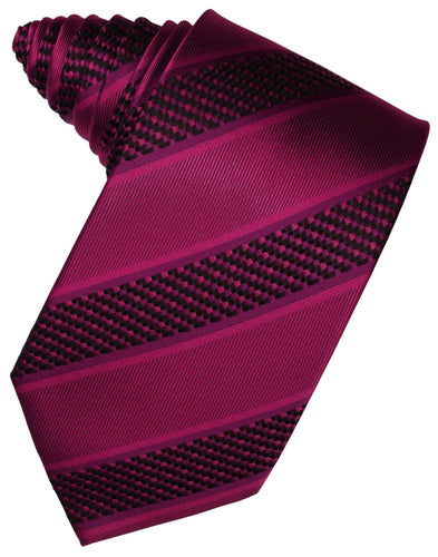 Fuchsia Venetian Stripe Suit Tie