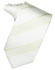 Ivory Venetian Stripe Suit Tie