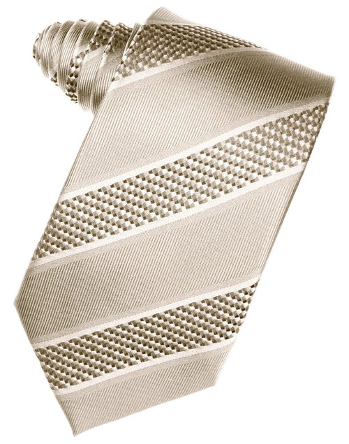 Light Champagne Venetian Stripe Suit Tie