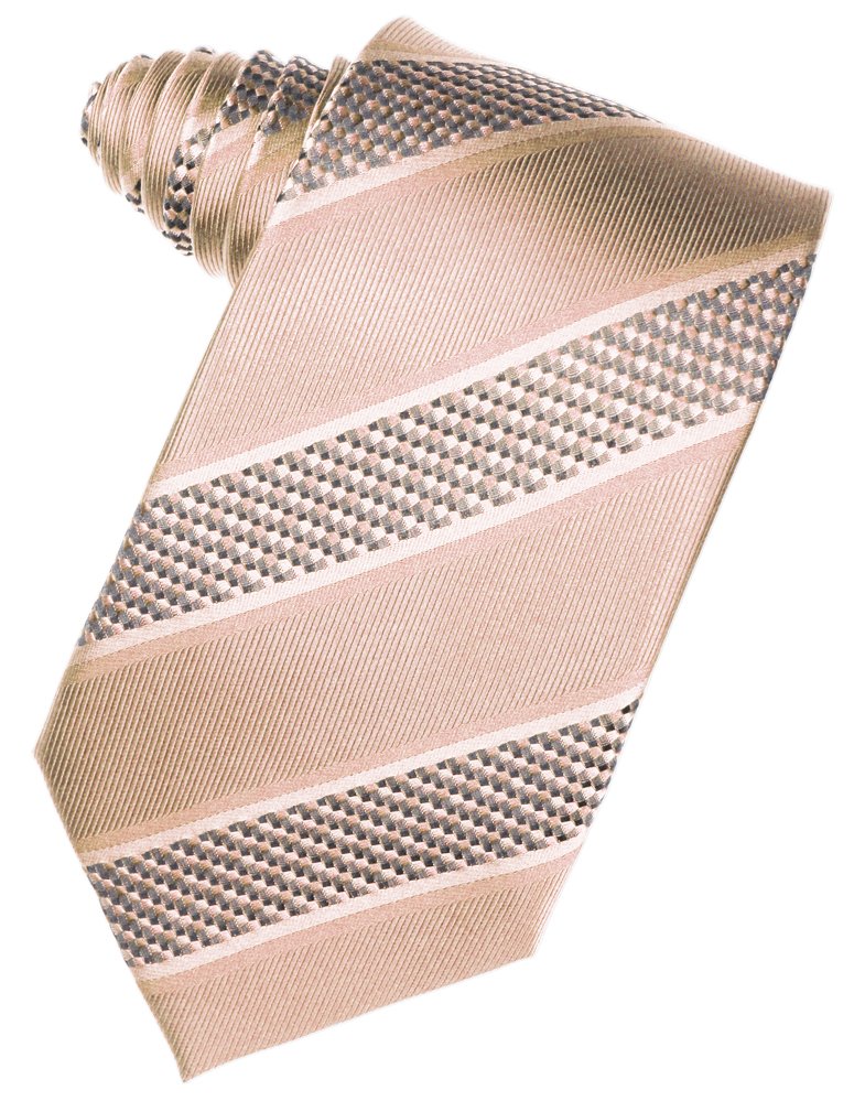 Peach Venetian Stripe Suit Tie