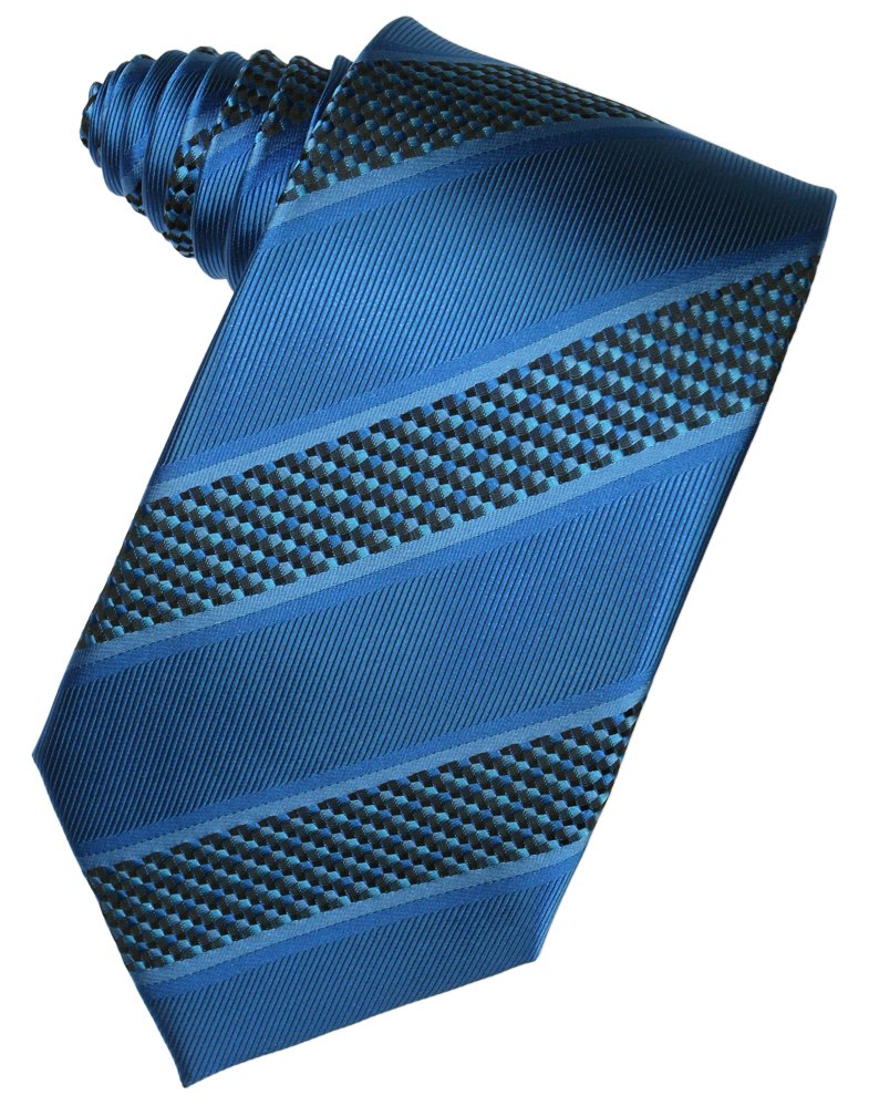 Royal Blue Venetian Stripe Suit Tie