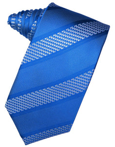 Sapphire Venetian Stripe Suit Tie