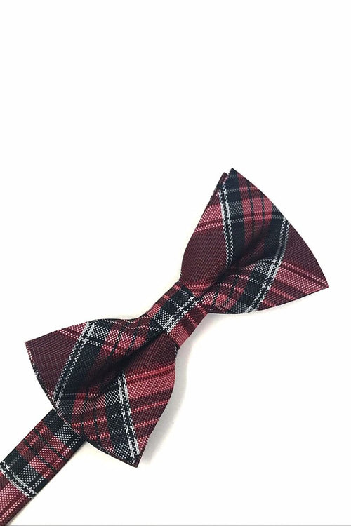 Plaid Bow Tie in Burgundy by Cardi