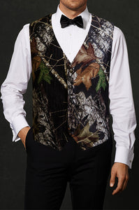 Country Camouflage Tuxedo Vest