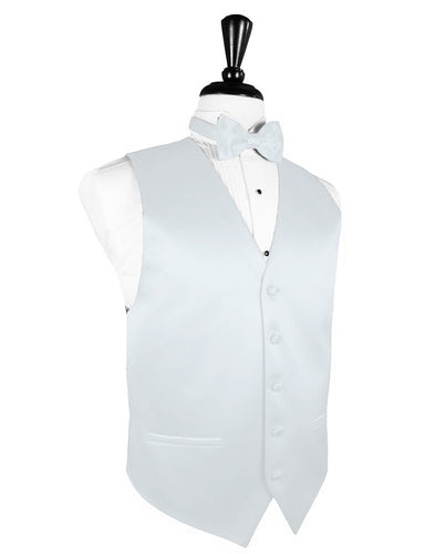 Seaglass Blue Solid Satin Vest