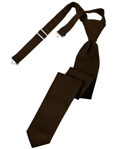 Chocolate Solid Satin Skinny Tie