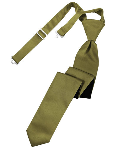 Fern Solid Satin Skinny Tie