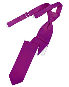 Fuchsia Solid Satin Skinny Tie