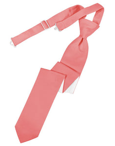 Guava Solid Satin Skinny Tie