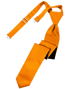 Mandarin Solid Satin Skinny Tie