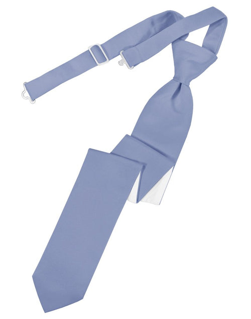 Periwinkle Solid Satin Skinny Tie