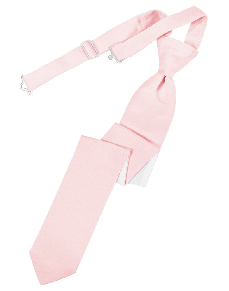 Pink Solid Satin Skinny Tie