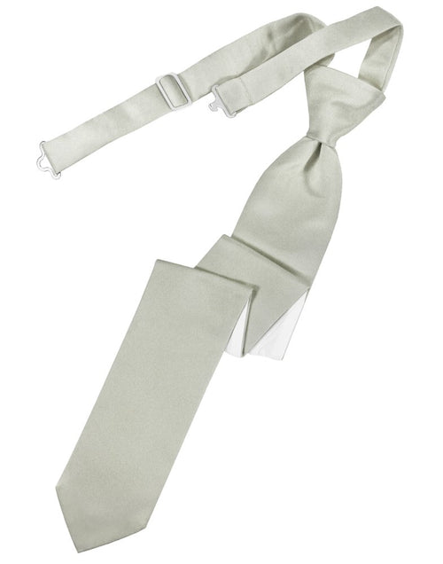 Platinum Solid Satin Skinny Tie