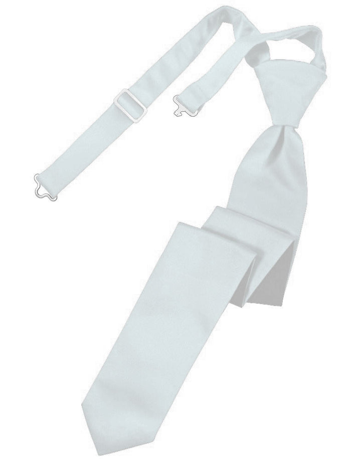 Seaglass Blue Solid Satin Skinny Tie