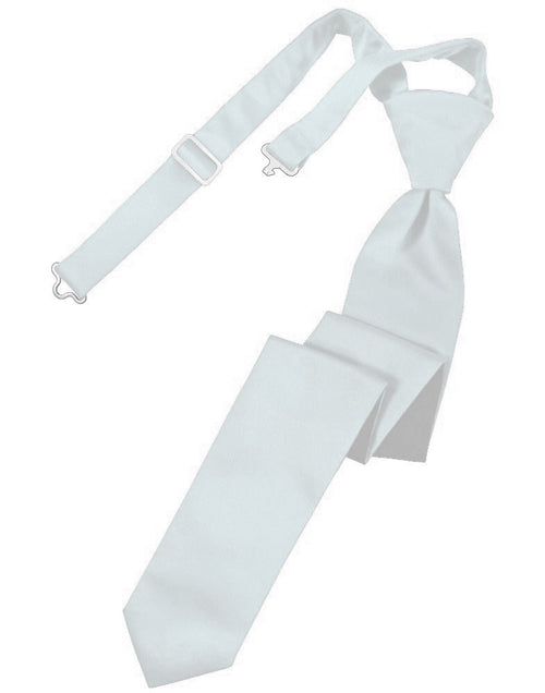 Seaglass Blue Solid Satin Skinny Tie