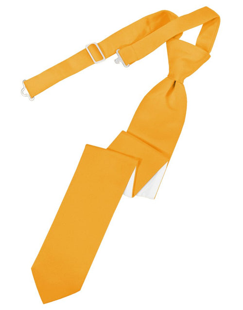 Tangerine Solid Satin Skinny Tie