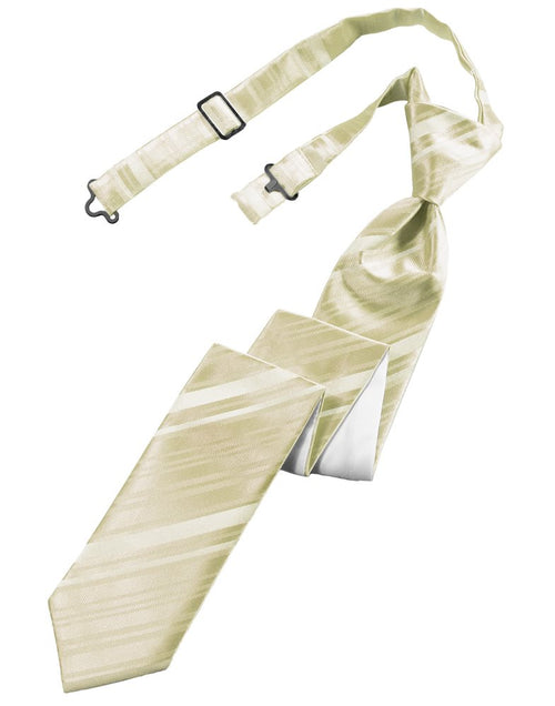 Bamboo Striped Satin Skinny Tie