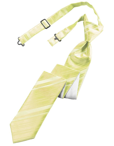 Canary Striped Satin Skinny Tie