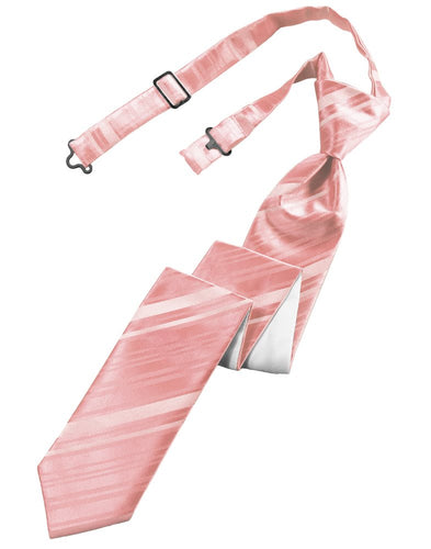 Coral Reef Striped Satin Skinny Tie