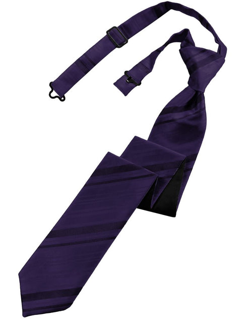 Lapis Striped Satin Skinny Tie