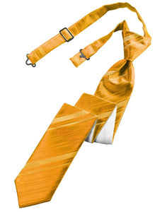 Tangerine Striped Satin Skinny Tie