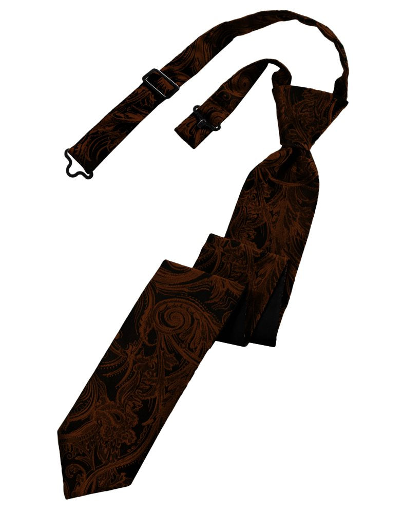 Cognac Tapestry Skinny Tie