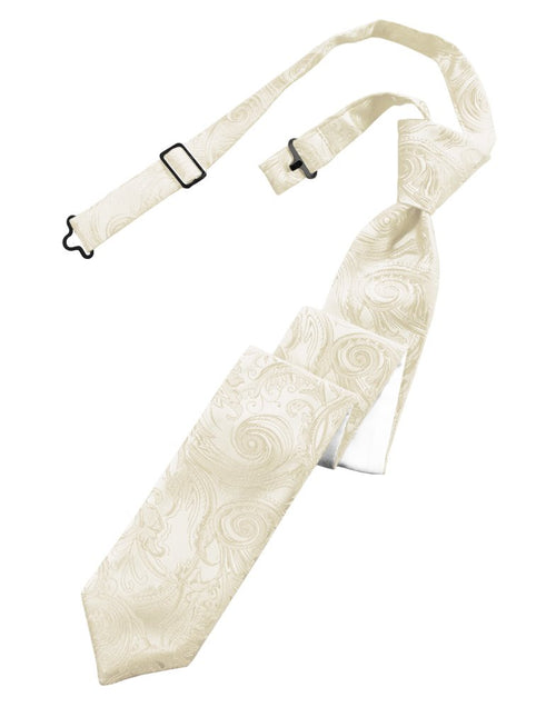 Ivory Tapestry Skinny Tie