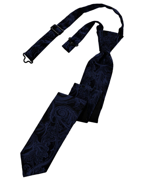 Midnight Blue Tapestry Skinny Tie