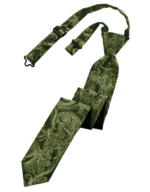 Sage Tapestry Skinny Tie