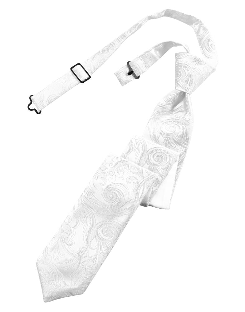 White Tapestry Skinny Tie