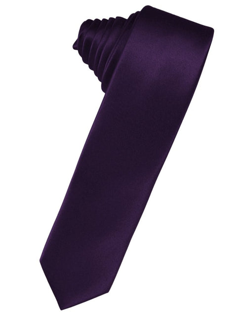 Amethyst Solid Satin Skinny Suit Tie