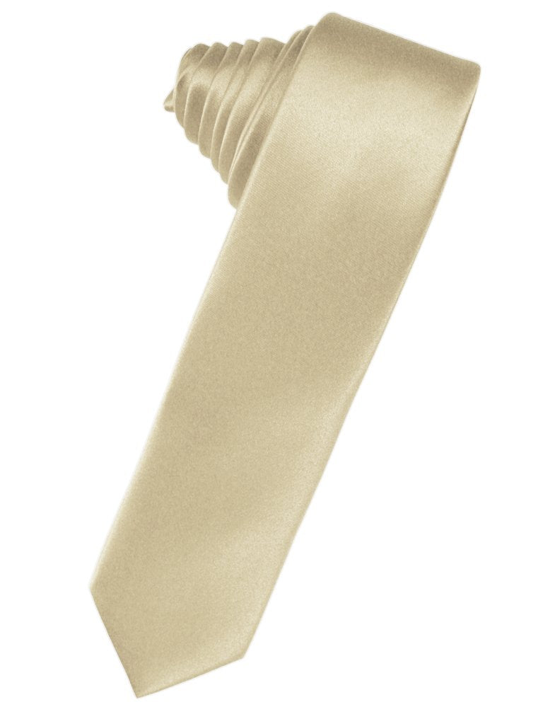 Bamboo Solid Satin Skinny Suit Tie