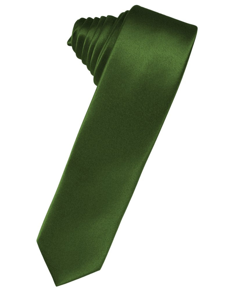 Clover Solid Satin Skinny Suit Tie