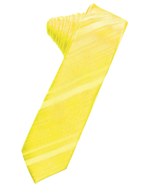 Sunbeam Striped Satin Skinny Suit Tie