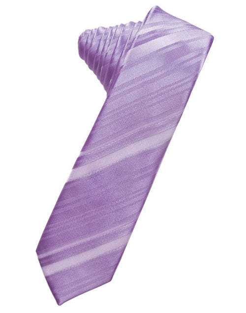Wisteria Striped Satin Skinny Suit Tie