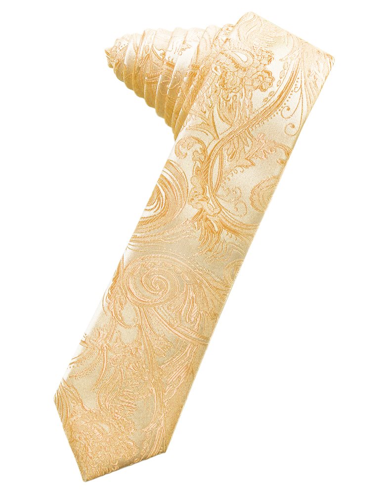 Apricot Tapestry Skinny Suit Tie