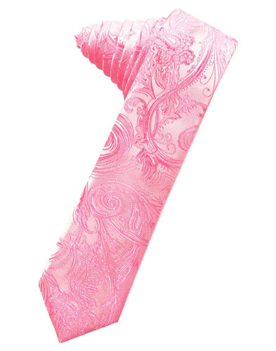 Bubblegum Tapestry Skinny Suit Tie