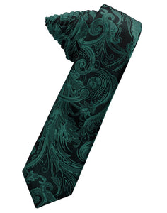 Jade Tapestry Skinny Suit Tie