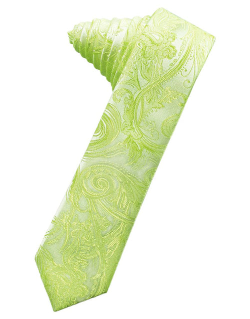 Lime Tapestry Skinny Suit Tie