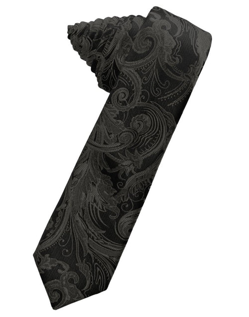 Pewter Tapestry Skinny Suit Tie