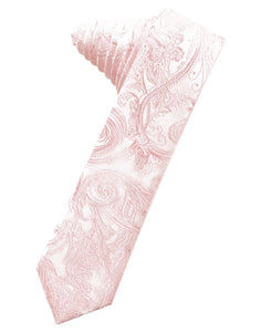 Pink Tapestry Skinny Suit Tie