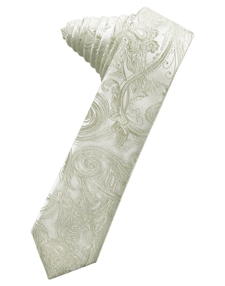 Platinum Tapestry Skinny Suit Tie