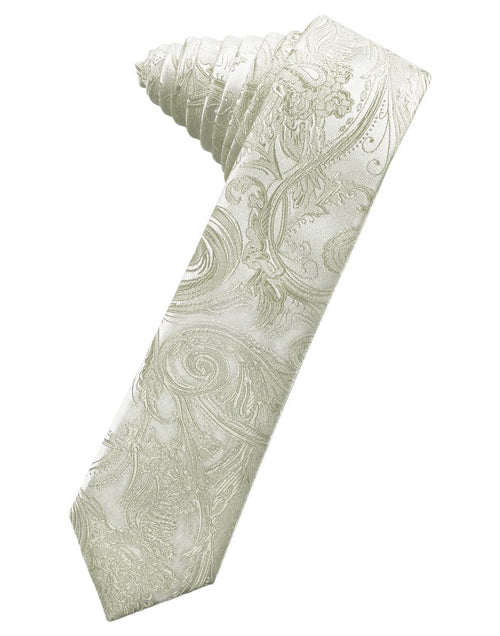 Platinum Tapestry Skinny Suit Tie