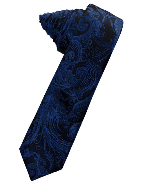 Royal Blue Tapestry Skinny Suit Tie